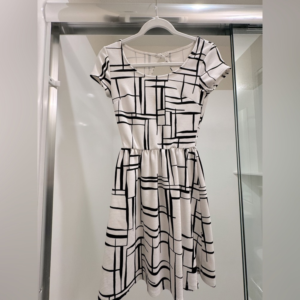 Black & White Skater Dress